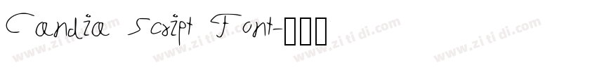 Candia Script Font字体转换 Candia Script Font字体转换